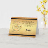 Graad in Physics Kaart, Gefeliciteerd Gold Kaart (Gele Bloem)