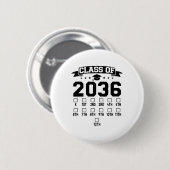 Graad Kleuter Van 2036 Eerste Dag Van School Check Ronde Button 5,7 Cm (Voorkant /achterkant)