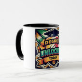 Graad ontgrendeld vandaag Graphic Mannen Mok (Voorkant links)