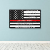 Graad van brandweerlieden gepersonaliseerd met dun canvas afdruk (Insitu (Houten vloer))