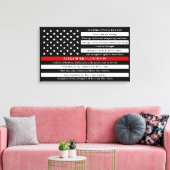 Graad van brandweerlieden gepersonaliseerd met dun canvas afdruk (Insitu (Woonkamer))