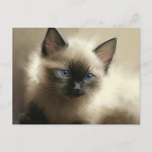 Graad van innocentie Siamese Kitten-portret Briefkaart (Voorkant)