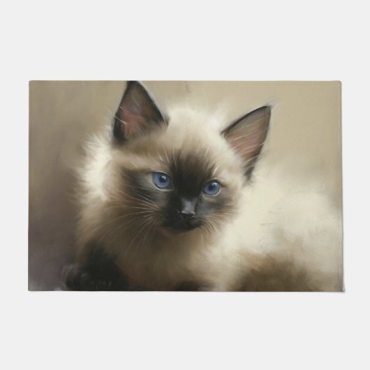 Graad van innocentie Siamese Kitten-portret Deurmat (Voorkant)