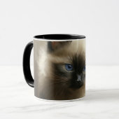 Graad van innocentie Siamese Kitten-portret Mok (Voorkant links)