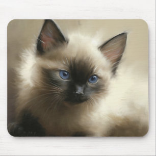 Graad van innocentie Siamese Kitten-portret Muismat