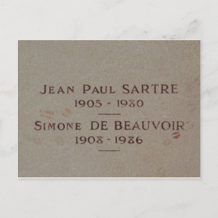 Graad van Simone de Beauvoir en Jean-Paul Sartre Briefkaart
