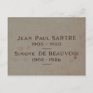 Graad van Simone de Beauvoir en Jean-Paul Sartre Briefkaart