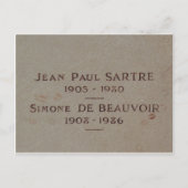 Graad van Simone de Beauvoir en Jean-Paul Sartre Briefkaart (Voorkant)