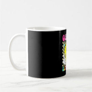 Graad vijf retro glimlach gezicht terug naar schoo koffiemok