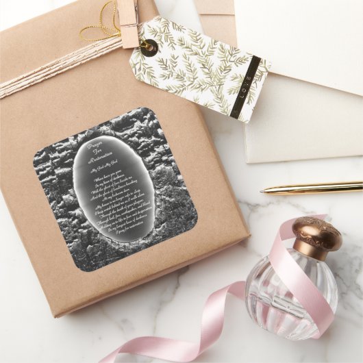 Graad voor herstel vierkante sticker (Geschenken)