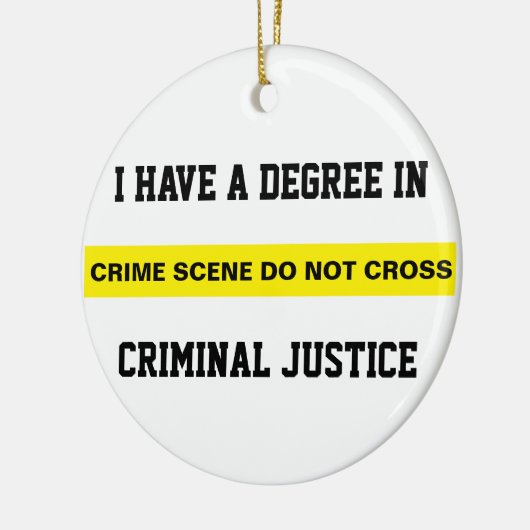 Graad voor strafrecht keramisch ornament (Links)