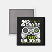 Graadniveau Ontgrendeld Videospel Terug naar schoo Magneet (Voorkant / Achterkant)