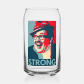 Graaf Arthur Strong bedrukt blik glas (Voorkant)