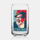 Graaf Arthur Strong bedrukt blik glas (Achterkant)