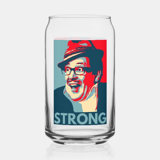 Graaf Arthur Strong bedrukt blik glas (Achterkant)