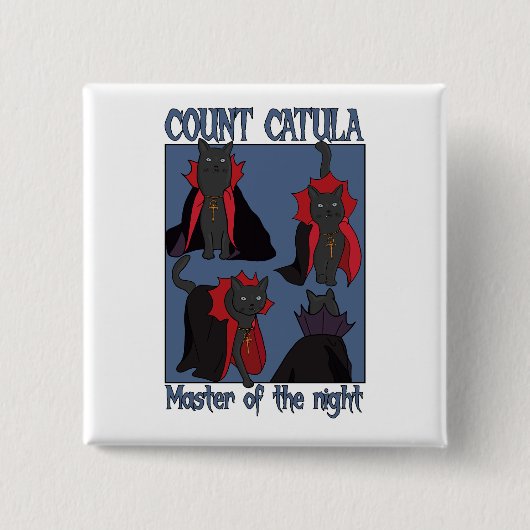 Graaf Catula Meester van de Nacht Vierkante Button 5,1 Cm (Voorkant)