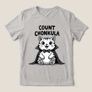Graaf Chonkula Grappige Vampier Kat Tri-Blend Shirt