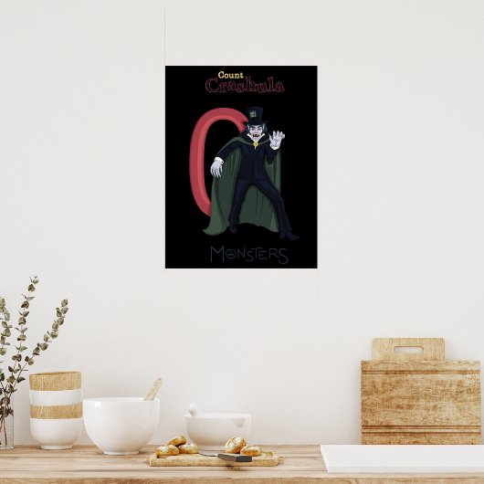 Graaf Crashula in rode cijfers (monsterreeksen) Poster (Keuken)