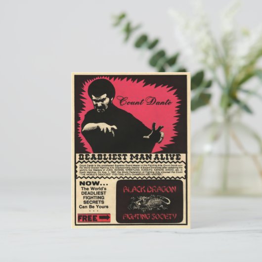  graaf Dante Advertisement Briefkaart (Staand voorkant)