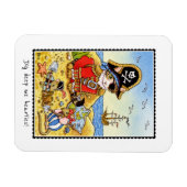 Graaf diep in mijn harten! Grappige piraat kat mui Magneet (Horizontaal)