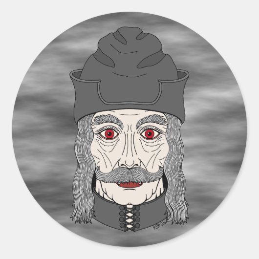 Graaf Dracula 2026 Ronde Sticker (Voorkant)