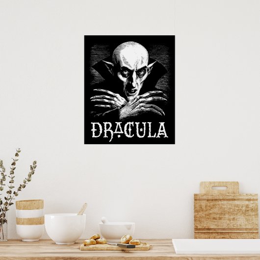 Graaf Dracula Halloween Vampire Poster (Keuken)
