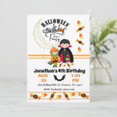 Graaf Dracula Kind's Verjaardag Halloween Kaart (Staand voorkant)