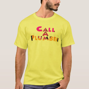 Graaf Een Loodgieter Gele Mannen Grafisch T-shirt