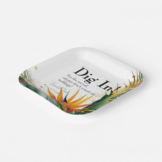 Graaf erin! Vogels van het Paradijs Bliss Papieren Bordje (Gebogen)