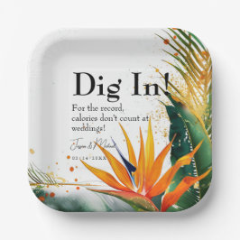 Graaf erin! Vogels van het Paradijs Bliss Papieren Bordje