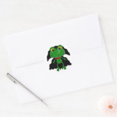 Graaf Frogula: Cute Vampire kikker Ronde Sticker (Envelop)