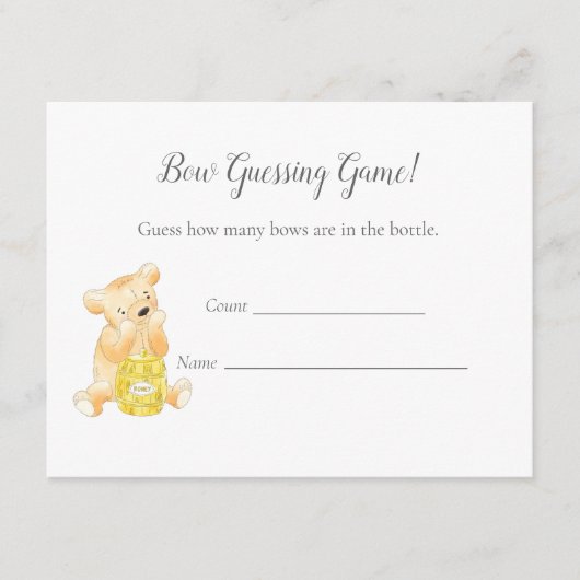 Graaf Game Boy Teddy Bear en Bee Informatiekaartje (Voorkant)