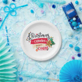 Graaf geen calorieën...Het is Kerstmis. Papieren Bordje (Feest)