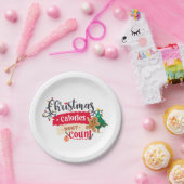 Graaf geen calorieën...Het is Kerstmis. Papieren Bordje (Feest)