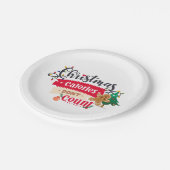 Graaf geen calorieën...Het is Kerstmis. Papieren Bordje (Gekanteld)