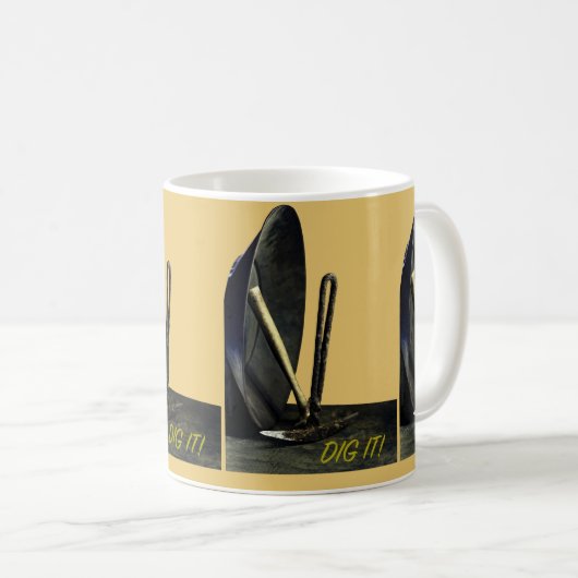 GRAAF HET! Gouden pan en mijnbouw. Haal rijke plek Koffiemok (Voorkant rechts)