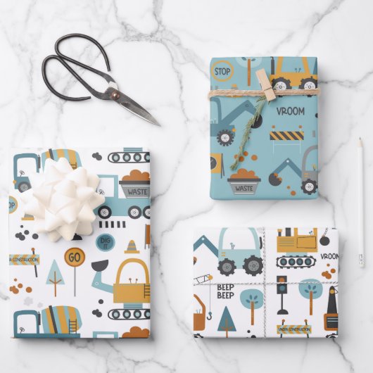 Graaf het patroon jongens inpakpapier vel (Voorkant)