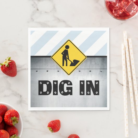 Graaf in de bouw verjaardagsfeestje servetten (Insitu)