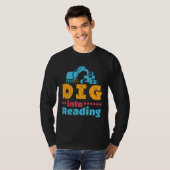 Graaf in Lezen Schattigee Leraar Bibliotheek Maand T-shirt (Voorkant volledig)