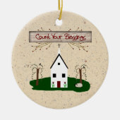 Graaf je zegelversiering keramisch ornament (Voorkant)