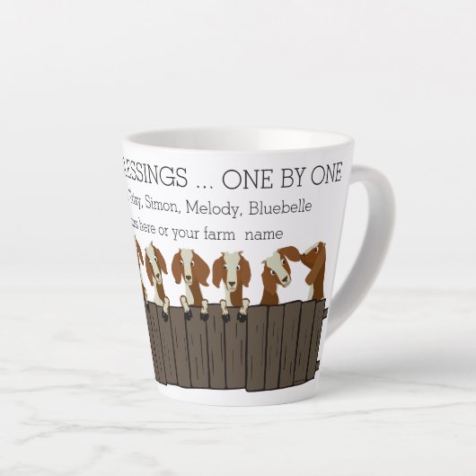 Graaf je zegenhoezen latte mok (Rechterhoek)