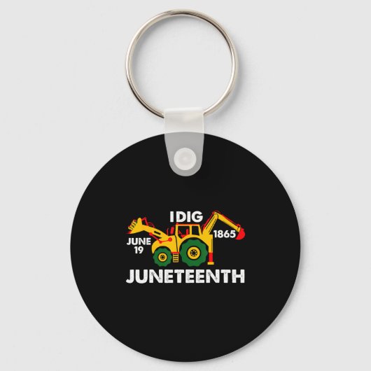 Graaf juneteenth vuisten tractor 19e 1865 sleutelhanger (Voorkant)