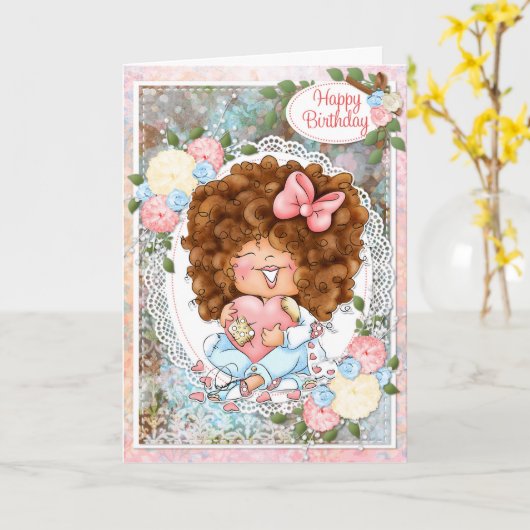 Graaf Kaart van de Verjaardag van Gigi van (Gele Bloem)