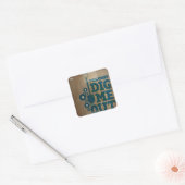 Graaf me uit Classic Logo Glossy Vierkante Sticker (Envelop)