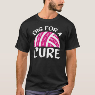 Graaf naar een genezing Volleybal Oktober Borstkan T-shirt