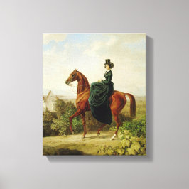 Graaf op Horseback (Elegant Brown Horse) Canvas Afdruk