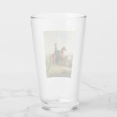 Graaf op Horseback (Elegant Brown Horse) Glas (Achterkant)