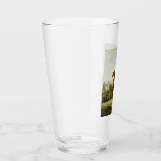 Graaf op Horseback (Elegant Brown Horse) Glas (Rechts)