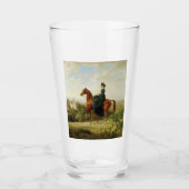 Graaf op Horseback (Elegant Brown Horse) Glas (Voorkant)