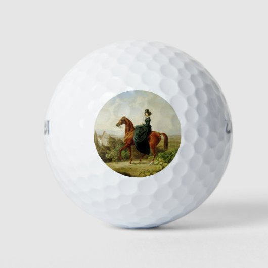 Graaf op Horseback (Elegant Brown Horse) Golfballen (Voorkant)